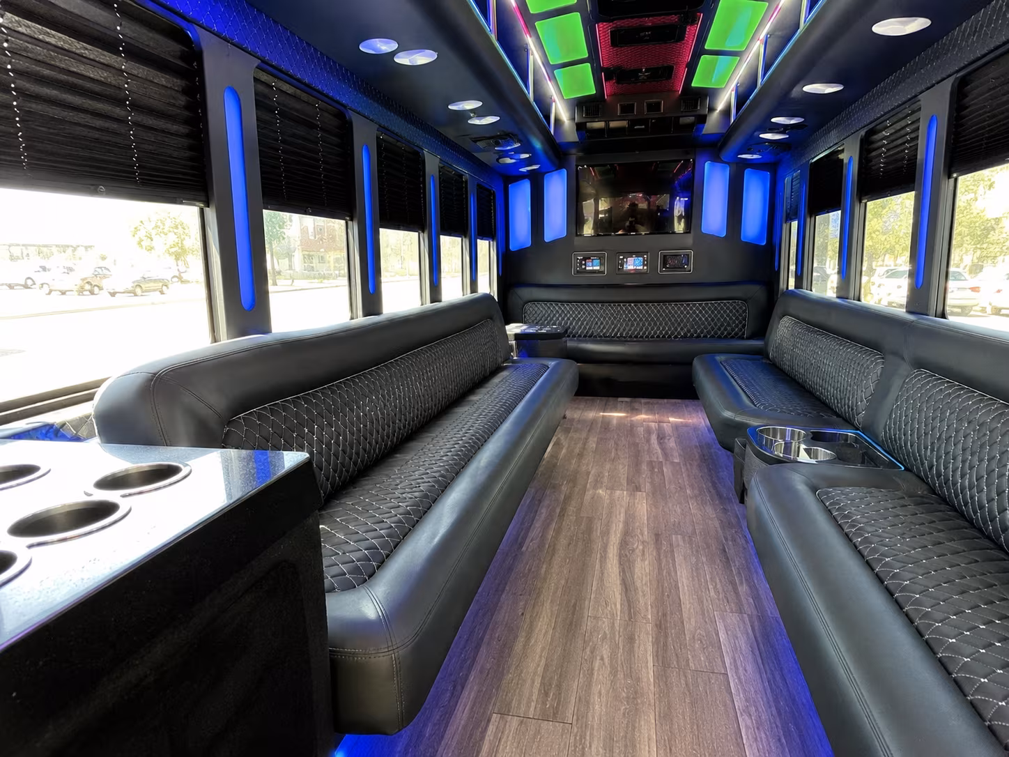 dearborn heights 15 passenger party bus inside