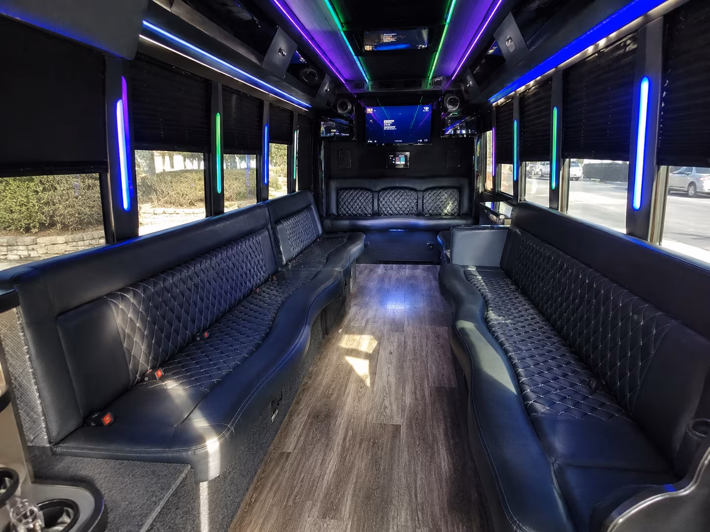 dearborn heights 15 passenger party bus interior