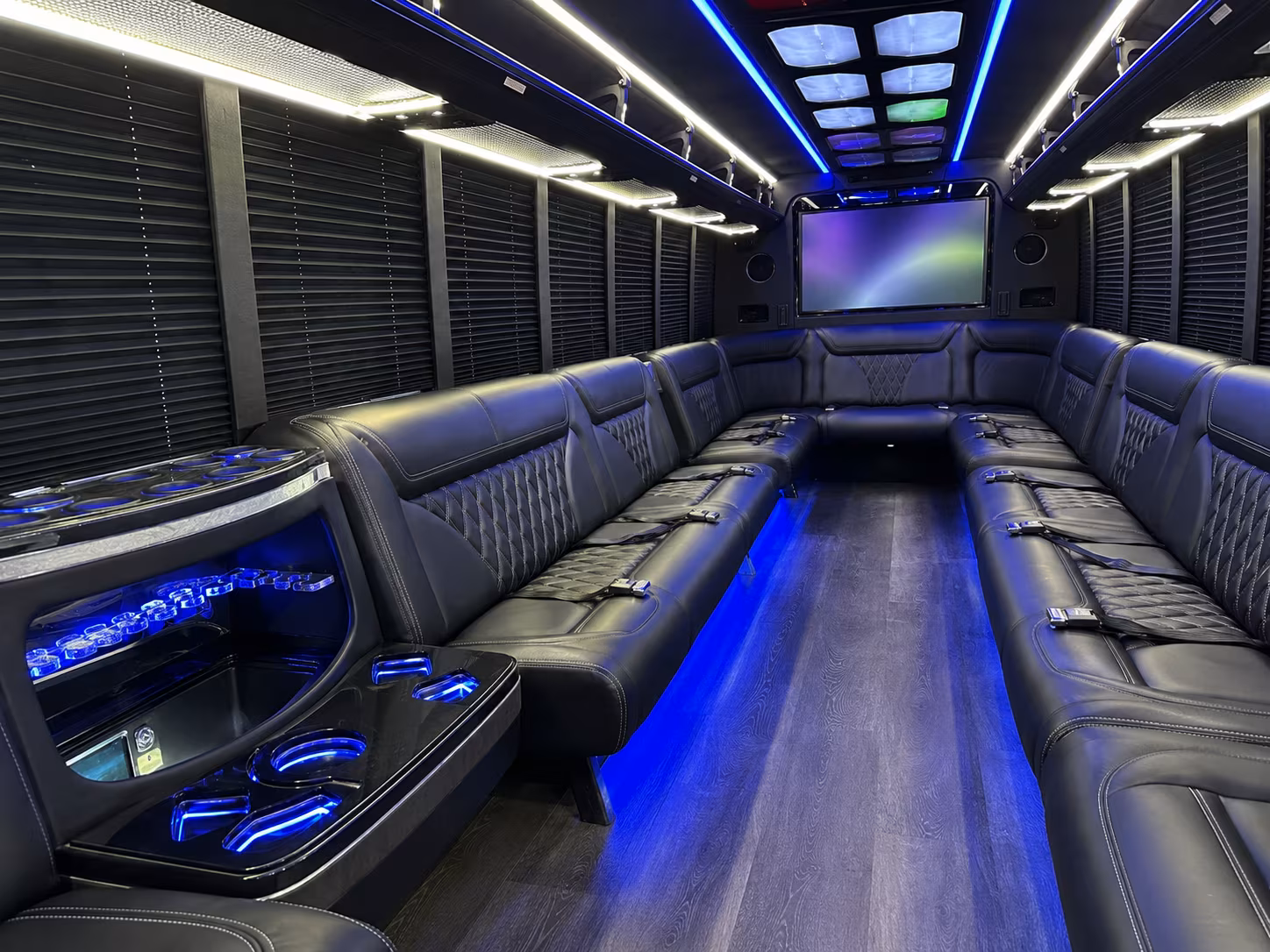 dearborn heights 20 passenger party bus inside