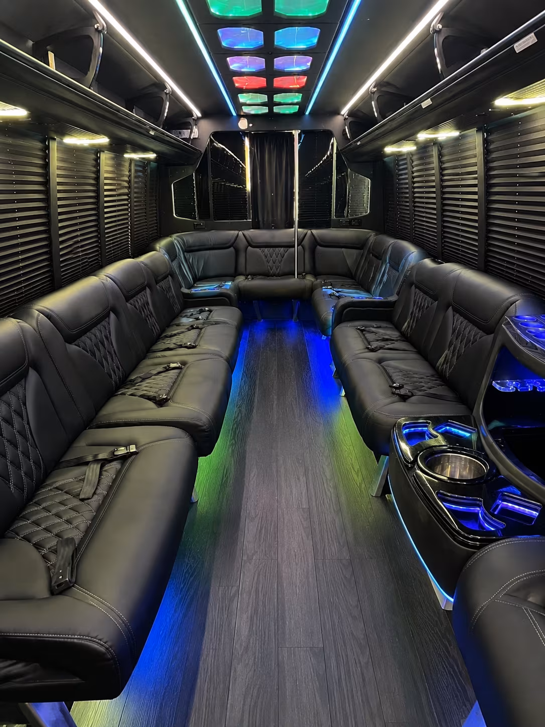 dearborn heights 20 passenger party bus interior