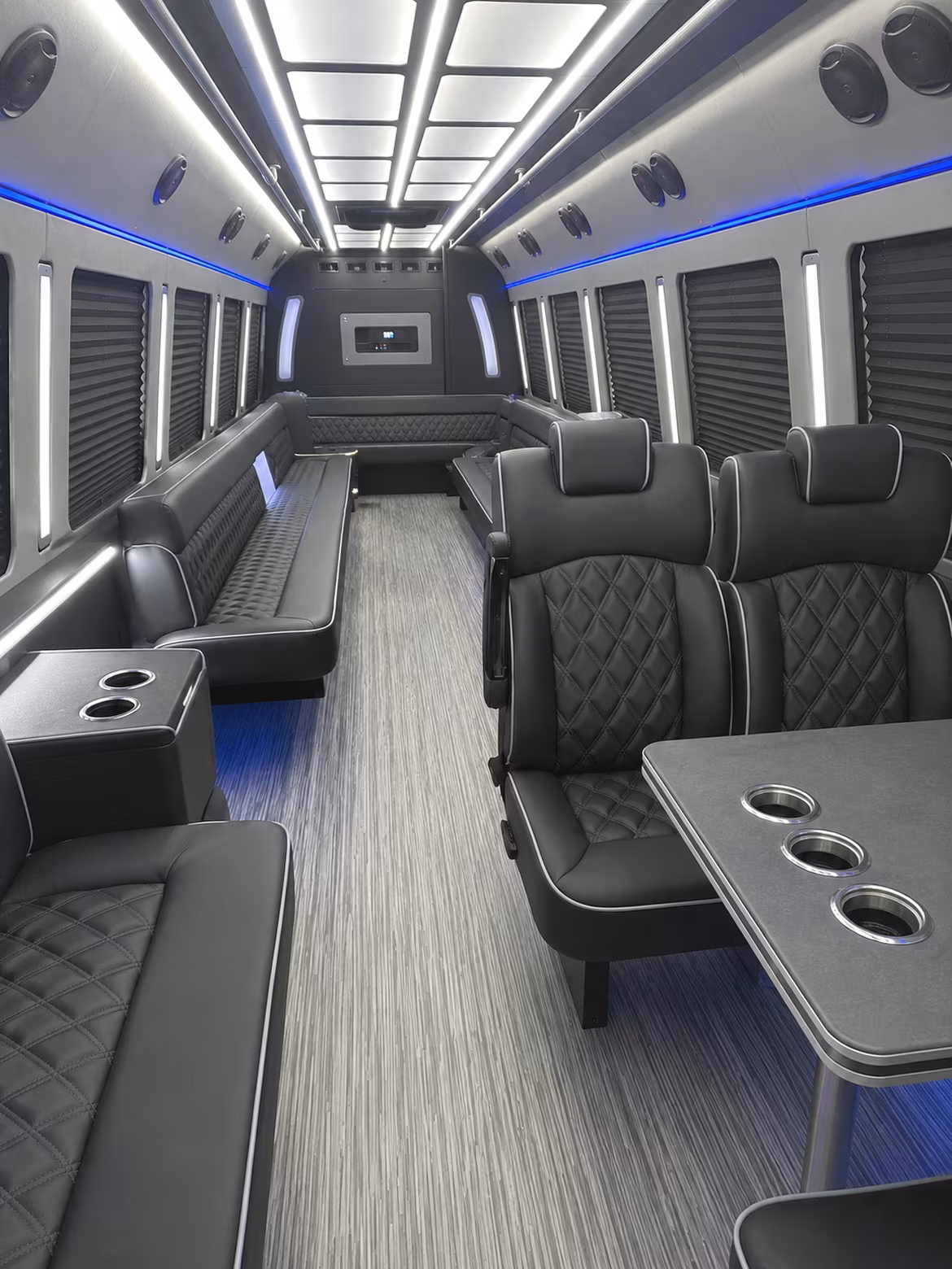 dearborn heights 25 passenger party bus inside