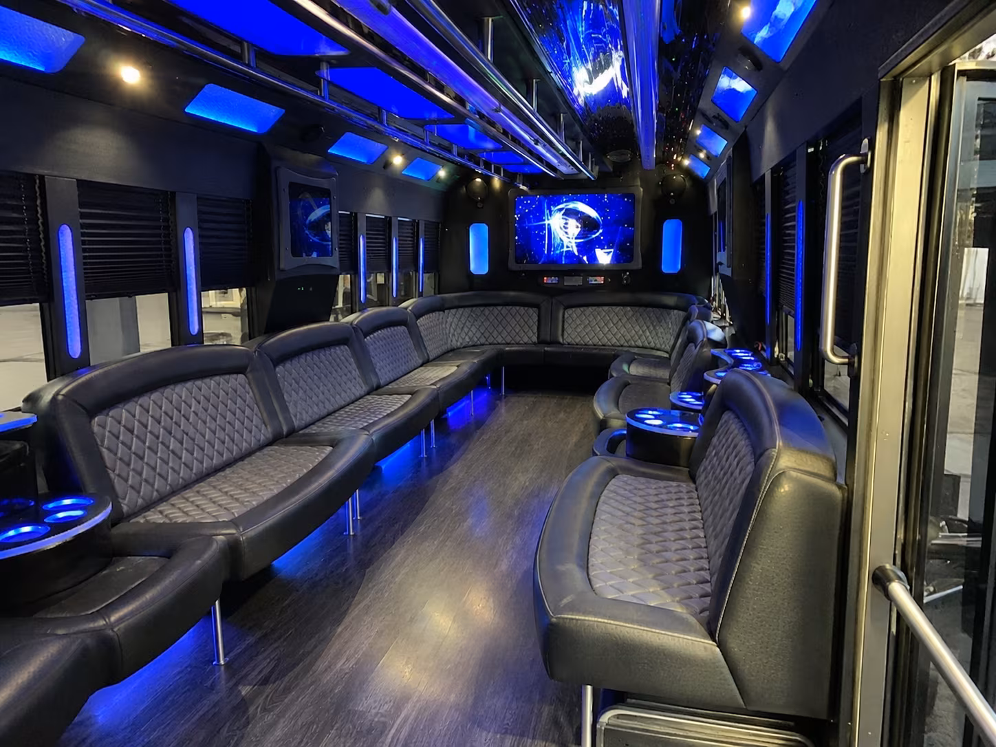 dearborn heights 28 passenger party bus interior