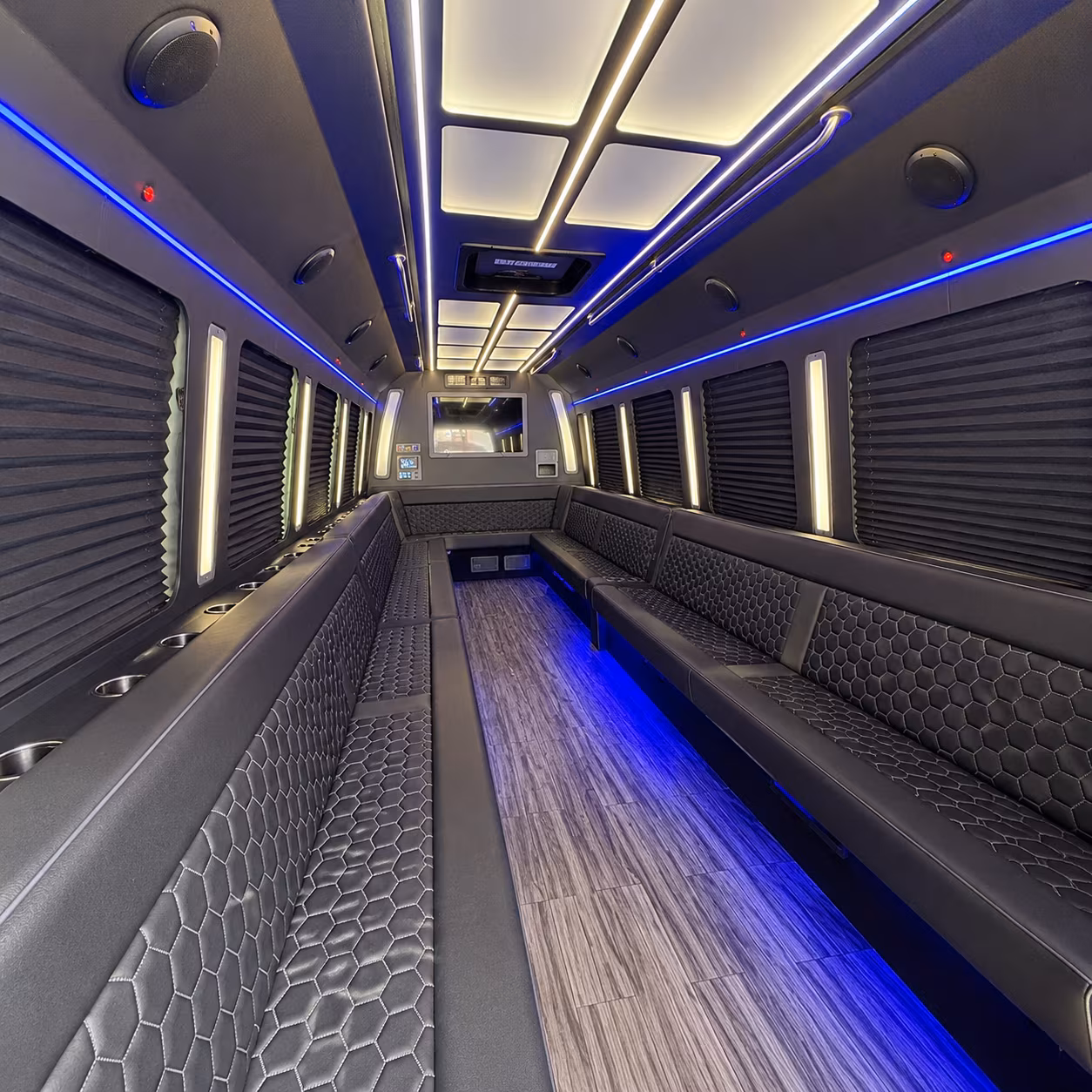 dearborn heights 30 passenger party bus interior