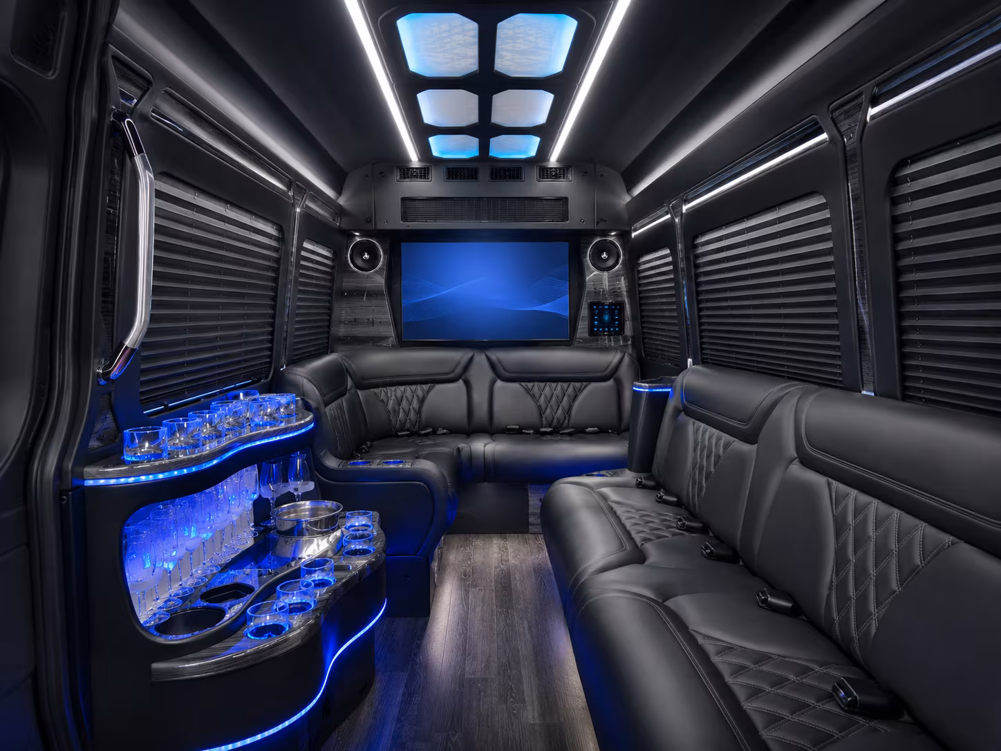 dearborn heights 40 passenger party bus inside