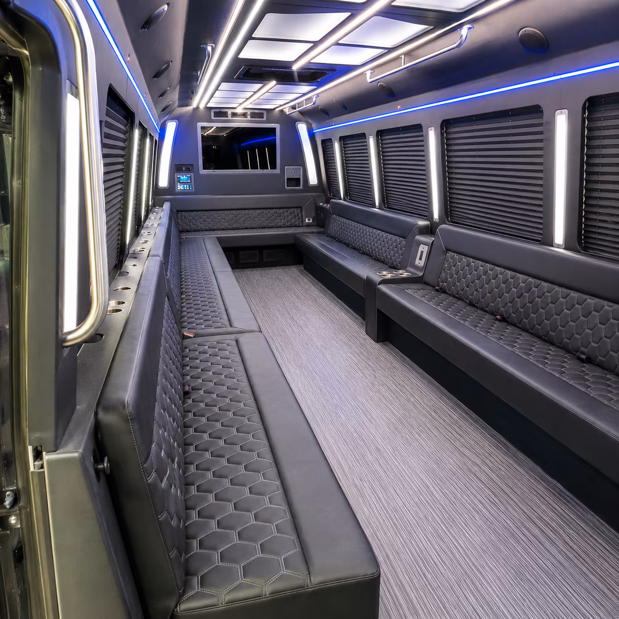 dearborn heights 40 passenger party bus interior