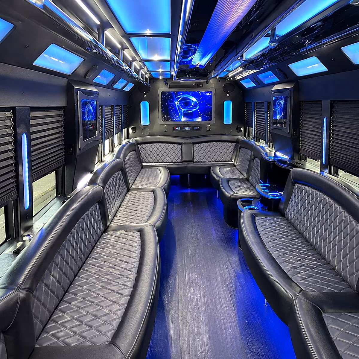 dearborn heights 50 passenger party bus interior